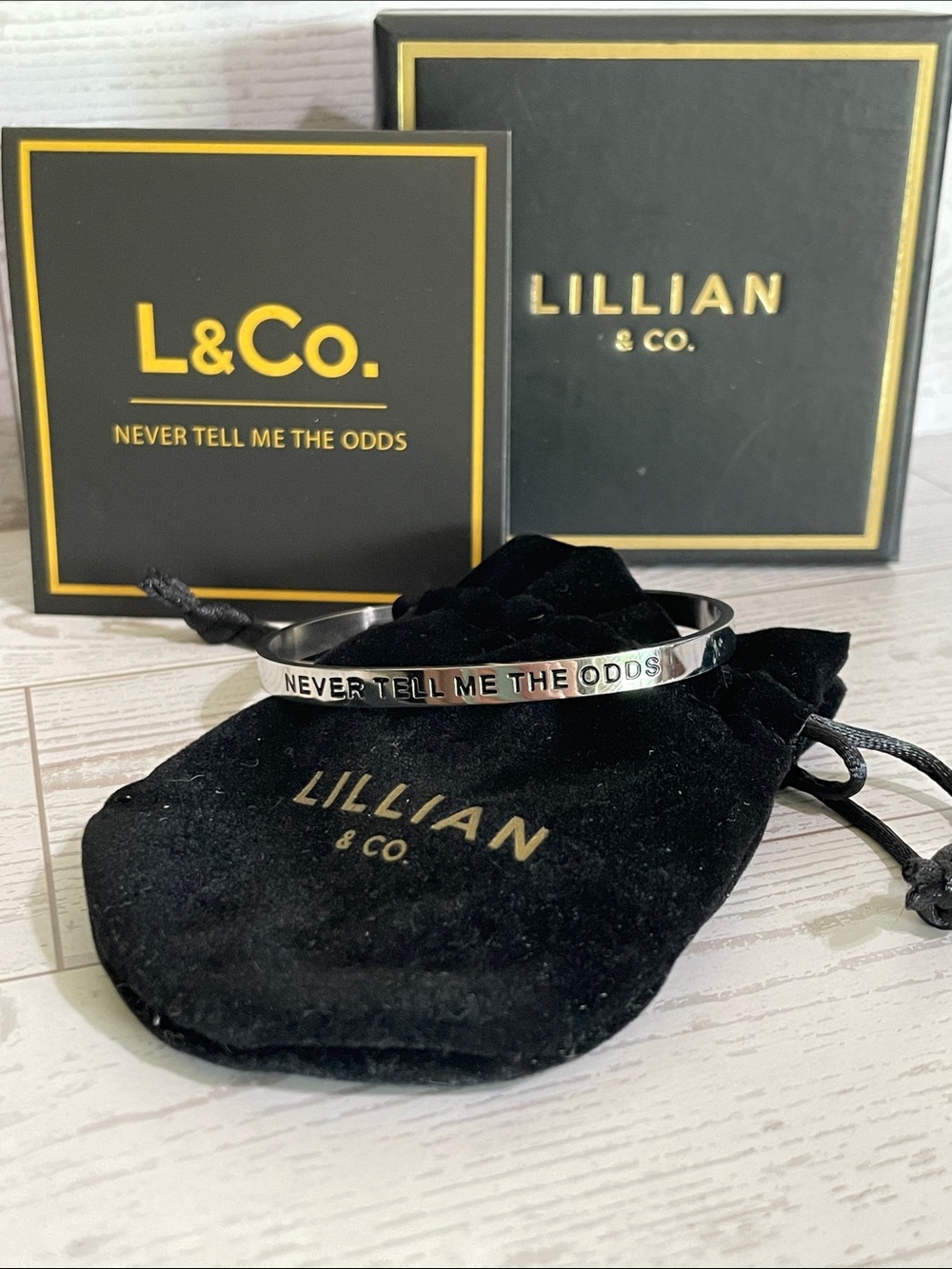 Silver 'Never Tell Me The Odds' Engraved Bracelet